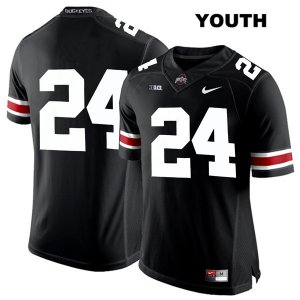 Youth NCAA Ohio State Buckeyes Shaun Wade #24 College Stitched No Name Authentic Nike White Number Black Football Jersey EU20C88FY